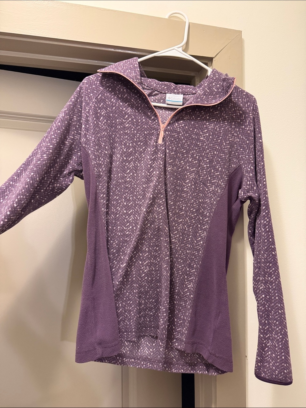 Columbia Purple Speckled Quarter Zip Pullover